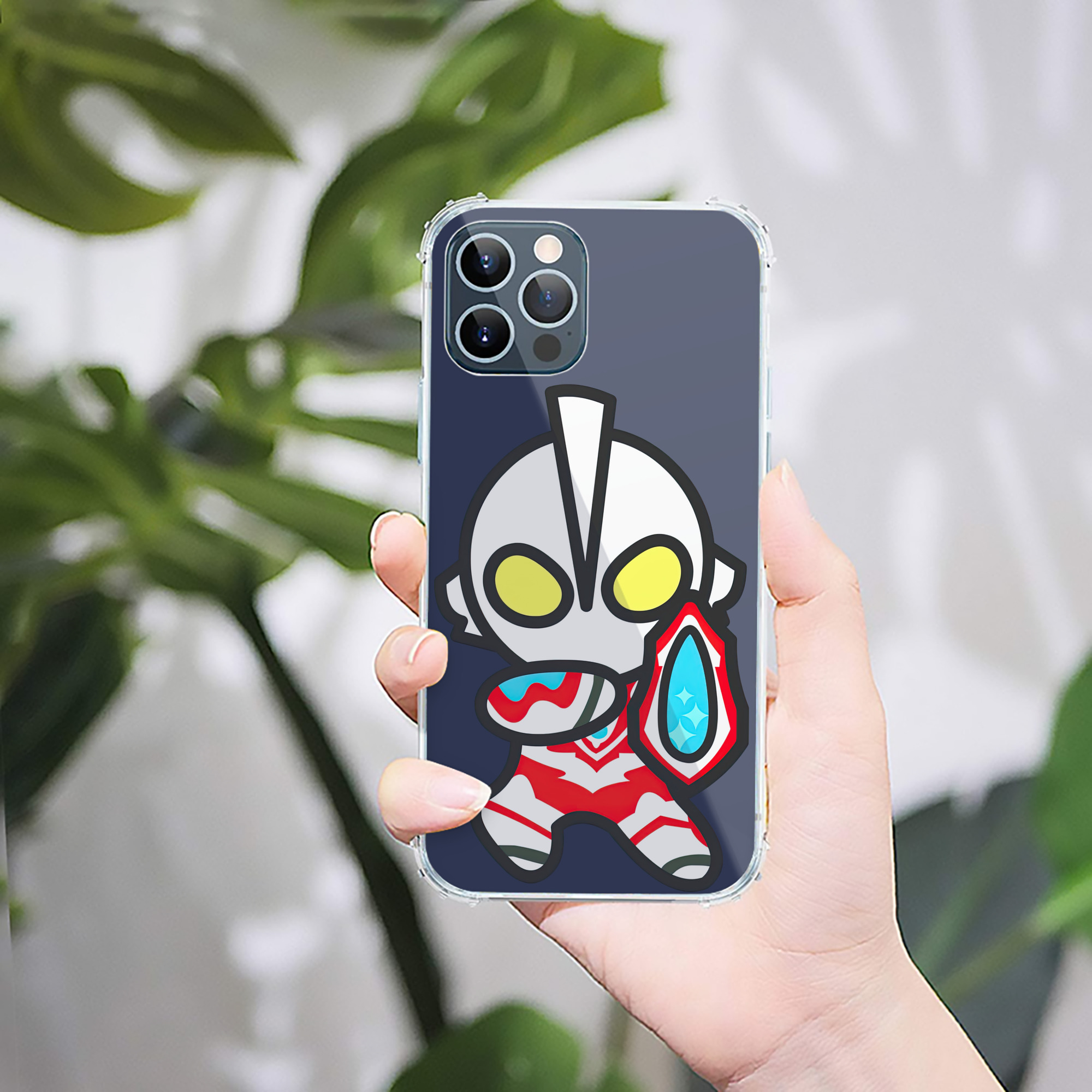 （画像用） ウルトラマン Ultraman 【iPhone 12シリーズ対応】透明スマホケース（クリアソフトケース）
